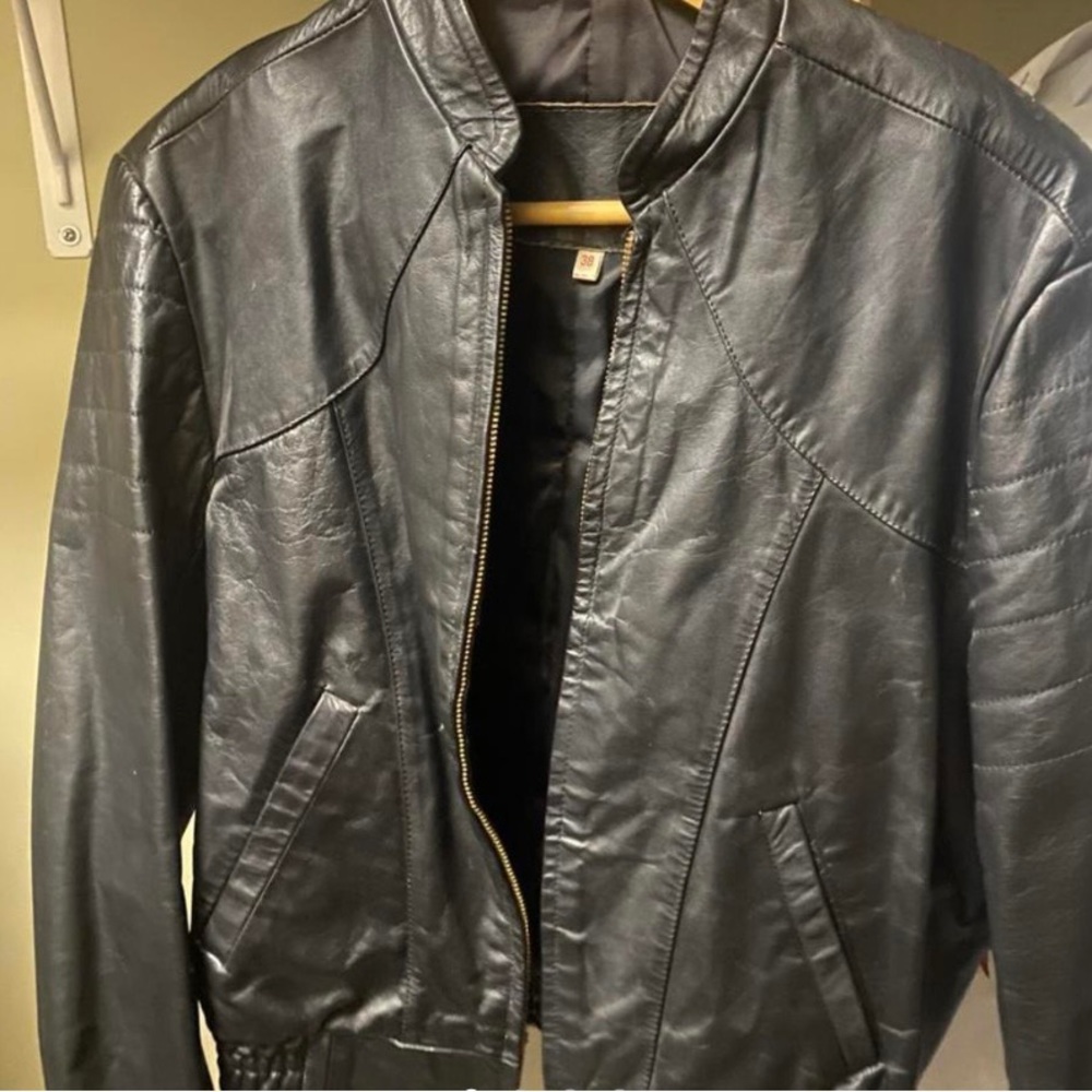 Vintage Black Leather Jacket